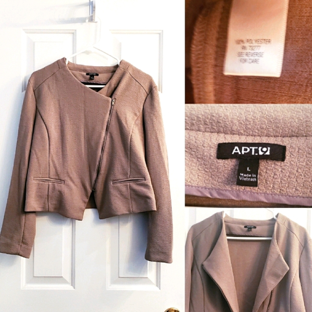 Flattering Crop Moto Blazer